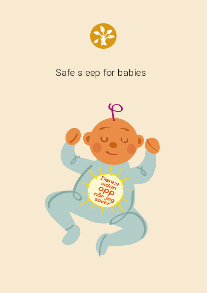 Forside brosjyre Safe sleep for babies