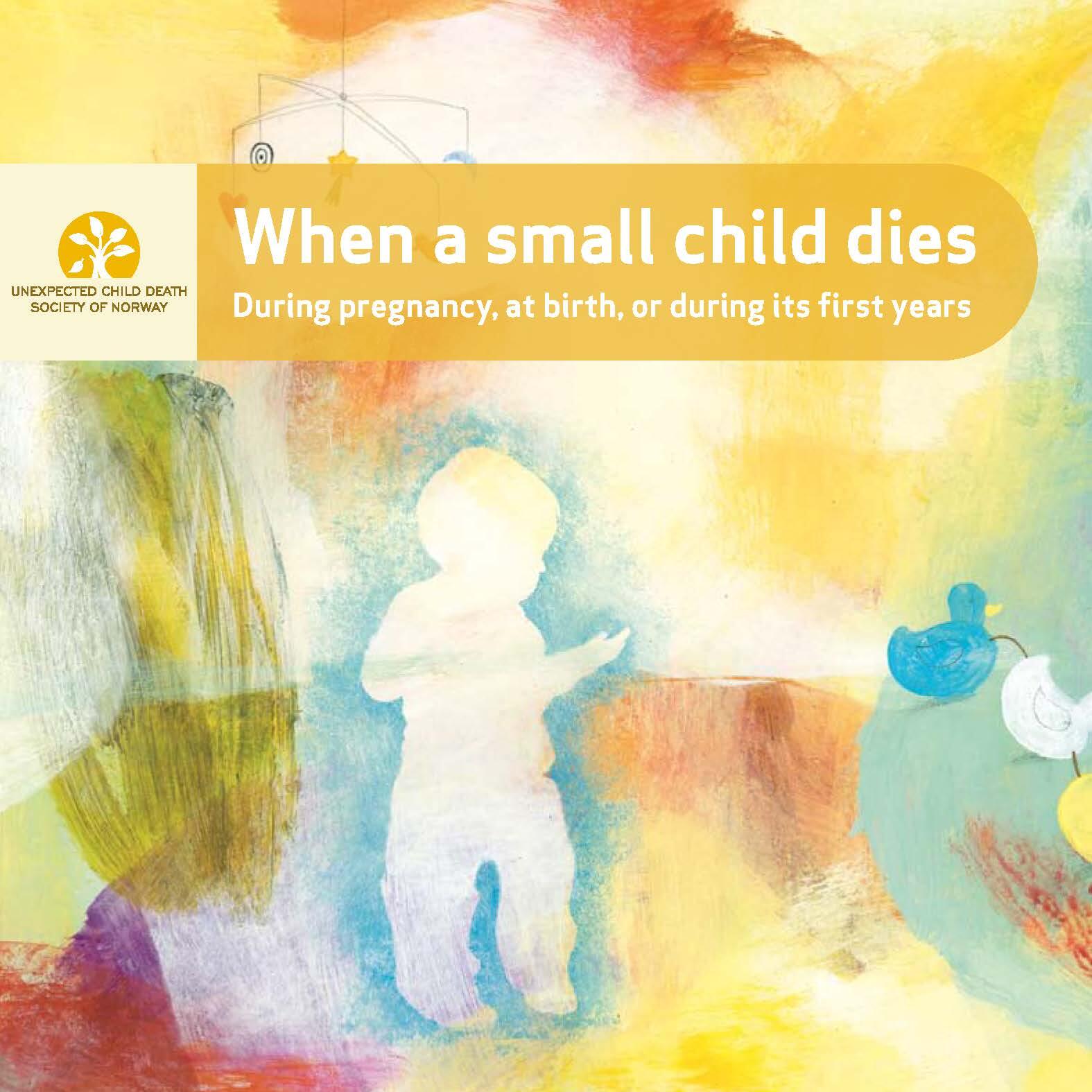 Front page "When a small child dies" - paining of the contour of a little boy 